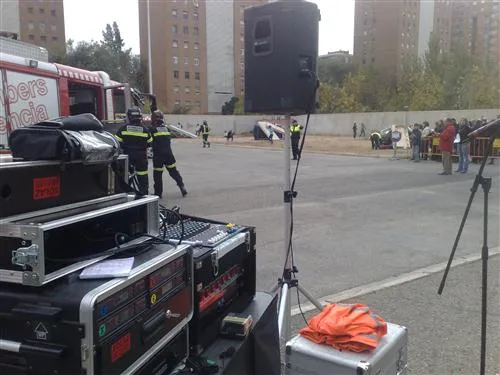 Megafonia Simulacro Terremoto Parque Bomberos Valencia